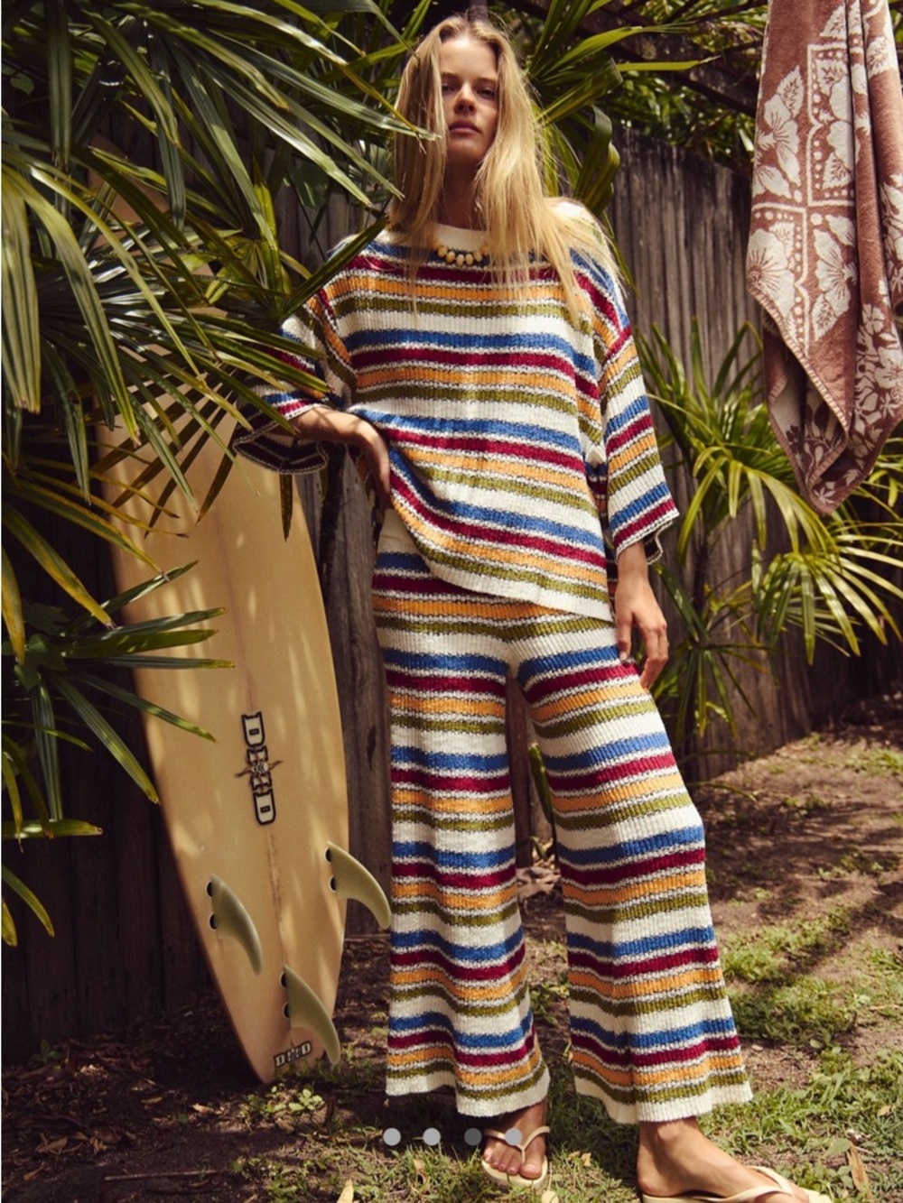 Free people over the rainbow sweater set